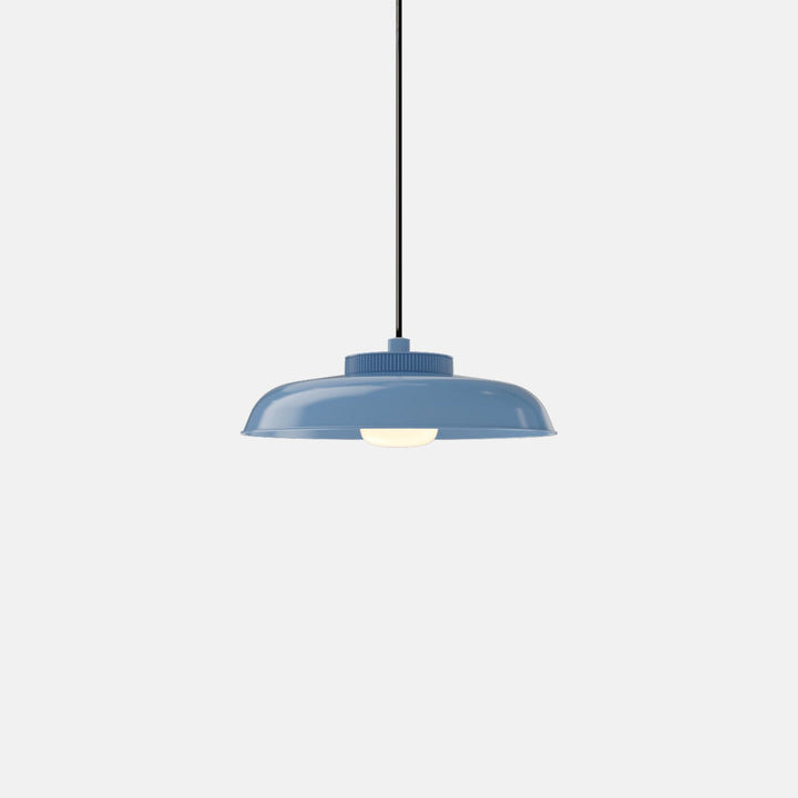 Hoist Pendant - Medium Shade - RBW Lighting - Blue Gloss - Small Glass Diffuser - 2700K (warm white) - HORNE