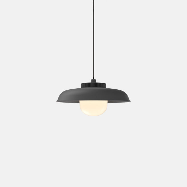 Hoist Pendant - Medium Shade - RBW Lighting - Matte Black - Large Glass Diffuser - 2700K (warm white) - HORNE