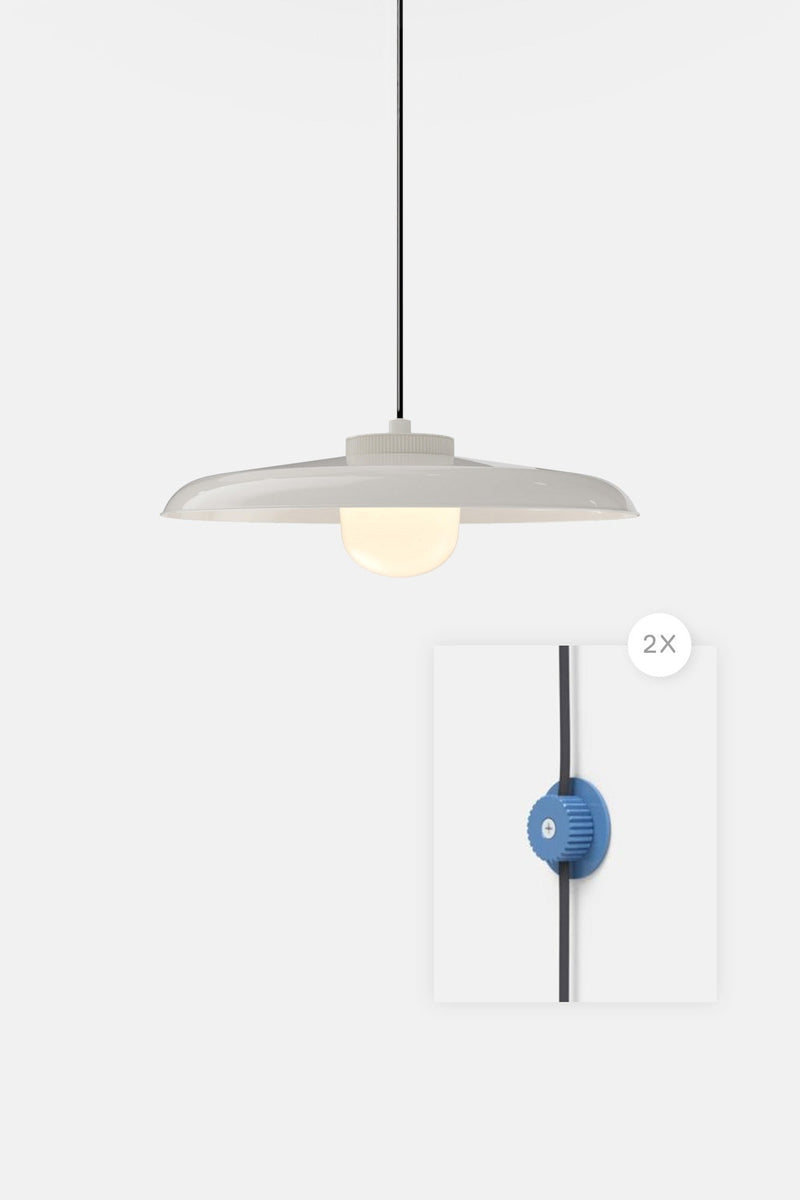 Hoist Pendant Plug - In - Large Glass Diffuser - Large Shade - RBW Lighting - Cream White - Cream White - 2700K (warm white) - HORNE