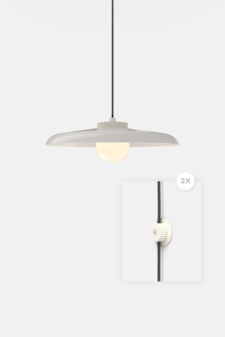 Hoist Pendant Plug - In - Large Glass Diffuser - Large Shade - RBW Lighting - Cream White - Cream White - 2700K (warm white) - HORNE