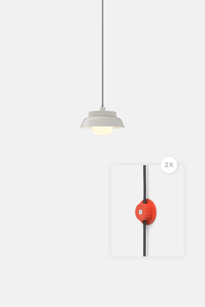Hoist Pendant Plug - In - Small Glass Diffuser - Small Shade - RBW Lighting - Cream White - Vermilion - 2700K (warm white) - HORNE