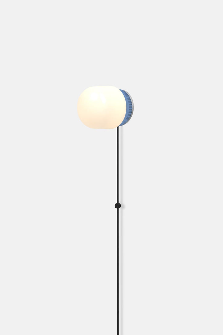 Hoist Sconce Corded - Large Glass Diffuser - No Shade - RBW Lighting - Blue Gloss - Corded Plug - in (Back) / 120V Input - 3000K (soft white) - HORNE