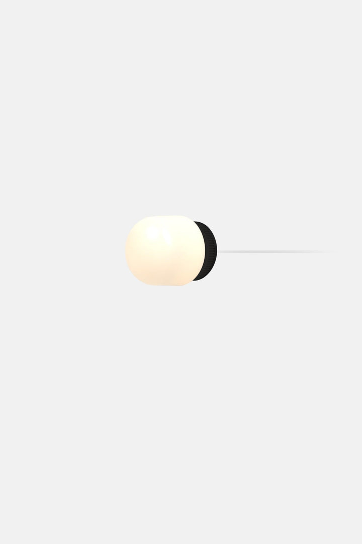 Hoist Sconce Corded - Large Glass Diffuser - No Shade - RBW Lighting - Matte Black - Corded Plug - in (Back) / 120V Input - 2700K (warm white) - HORNE