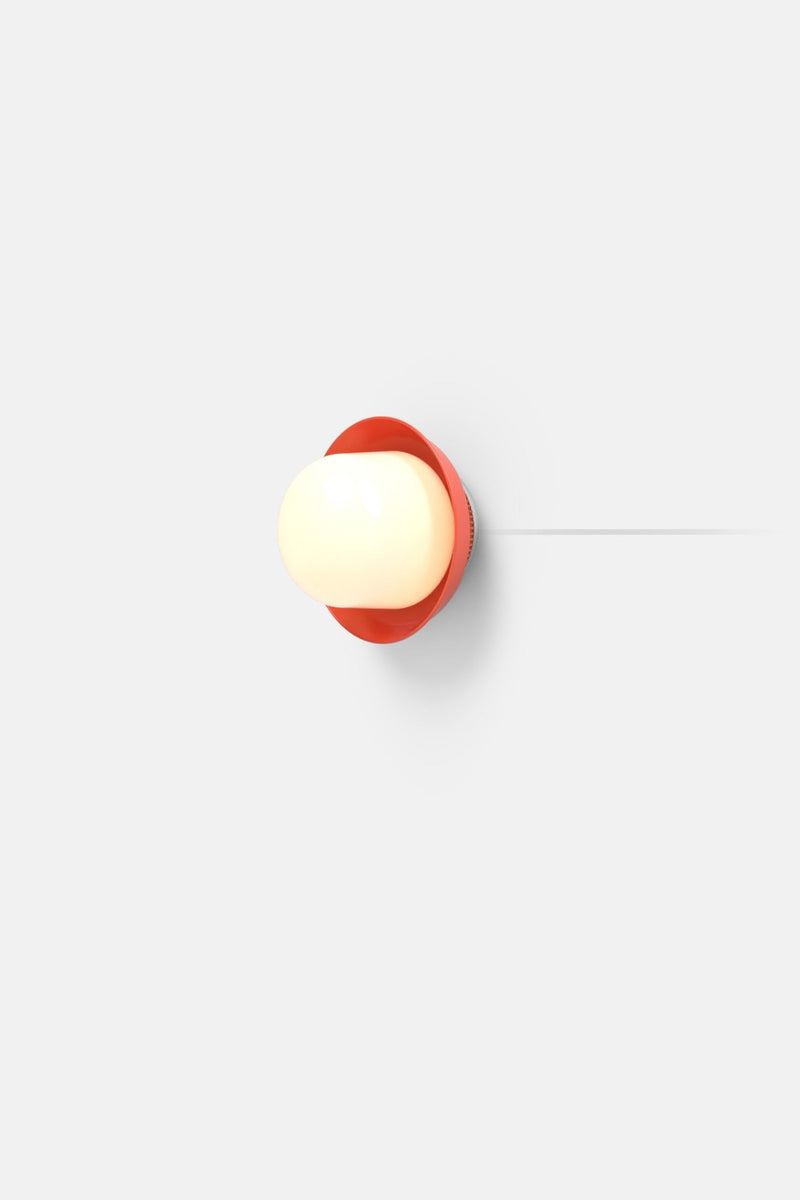 Hoist Sconce Corded - Large Glass Diffuser - Small Shade - RBW Lighting - Cream White - Corded Plug - in (Back) / 120V Input - 2700K (warm white) - HORNE