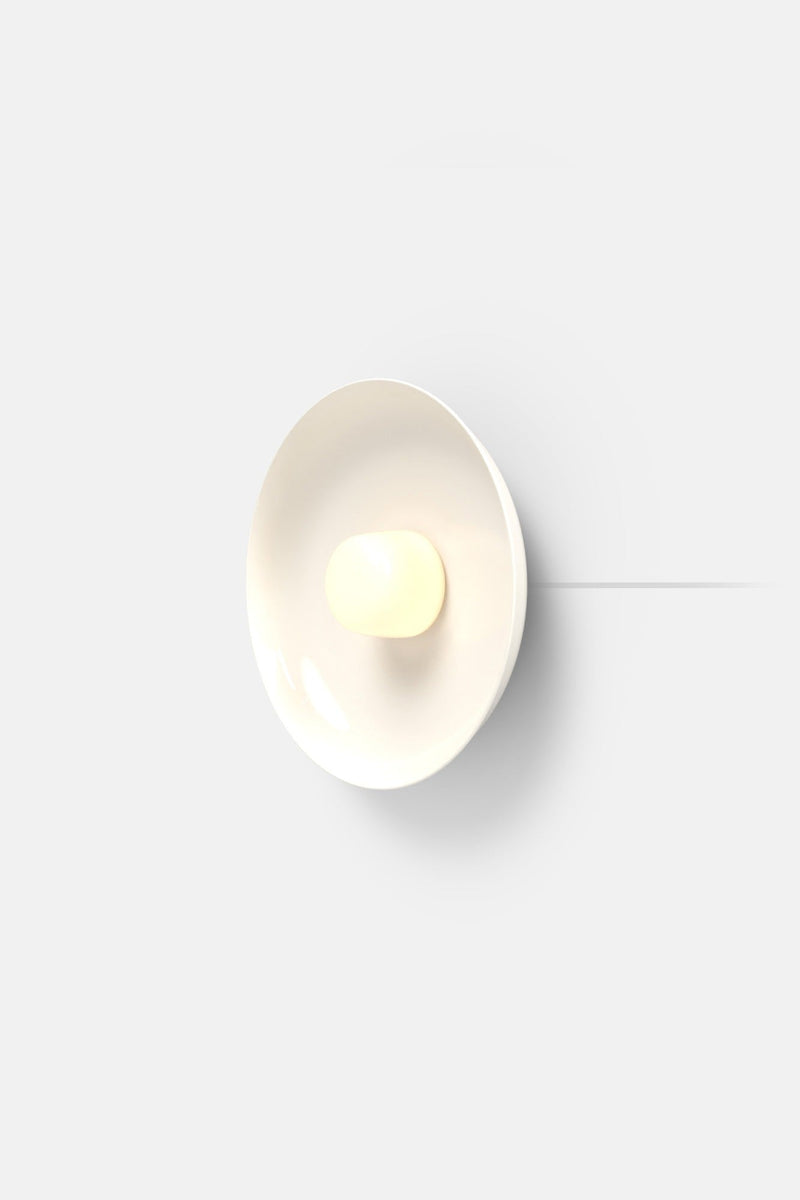 Hoist Sconce Corded - Small Glass Diffuser - Medium Shade - RBW Lighting - Cream White - Corded Plug - in (Back) / 120V Input - 2700K (warm white) - HORNE