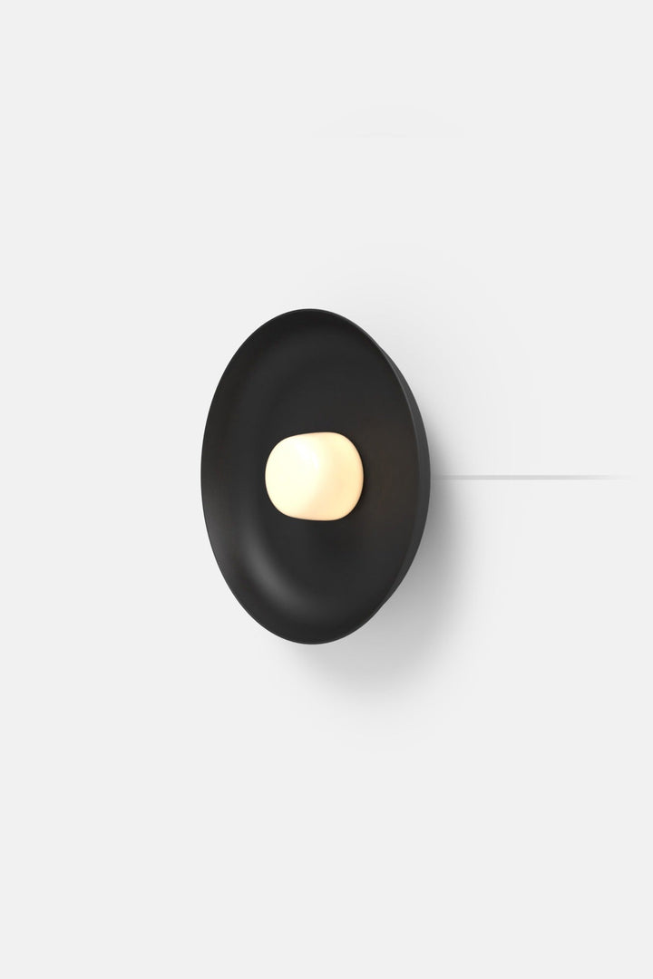 Hoist Sconce Corded - Small Glass Diffuser - Medium Shade - RBW Lighting - Matte Black - Corded Plug - in (Back) / 120V Input - 2700K (warm white) - HORNE