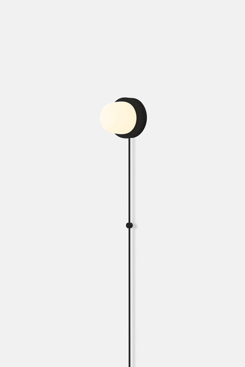 Hoist Sconce Corded - Small Glass Diffuser - No Shade - RBW Lighting - Cream White - Corded Plug - in (Back) / 120V Input - 2700K (warm white) - HORNE
