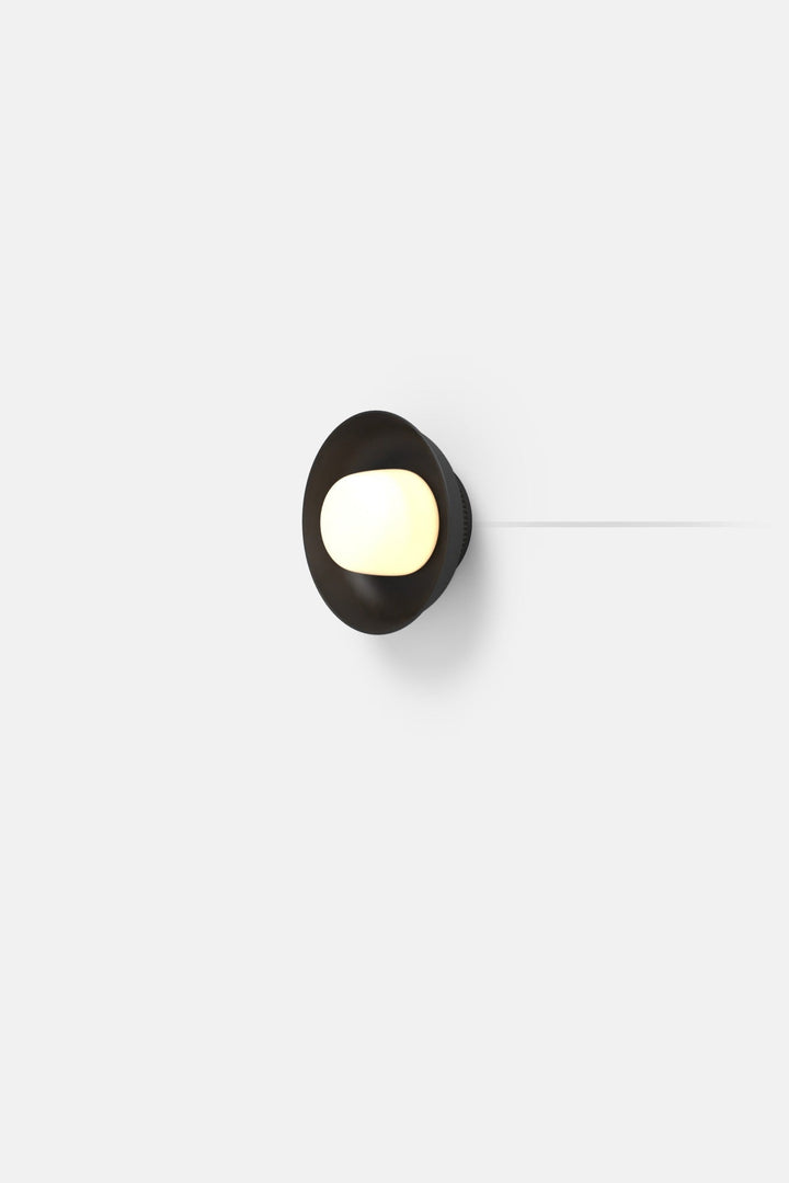 Hoist Sconce Corded - Small Glass Diffuser - Small Shade - RBW Lighting - Matte Black - Corded Plug - in (Back) / 120V Input - 2700K (warm white) - HORNE