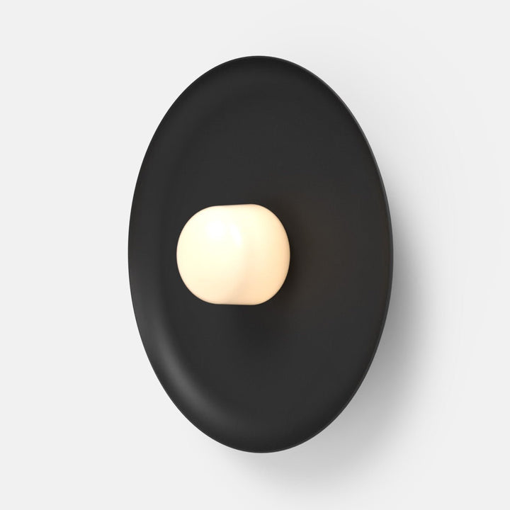 Hoist Sconce - Large Shade - RBW Lighting - Matte Black - Large Glass Diffuser - 2700K (warm white) - HORNE