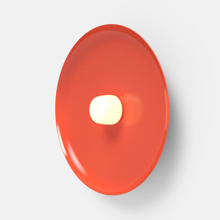 Hoist Sconce - Large Shade - RBW Lighting - Vermilion - Small Glass Diffuser - 2700K (warm white) - HORNE