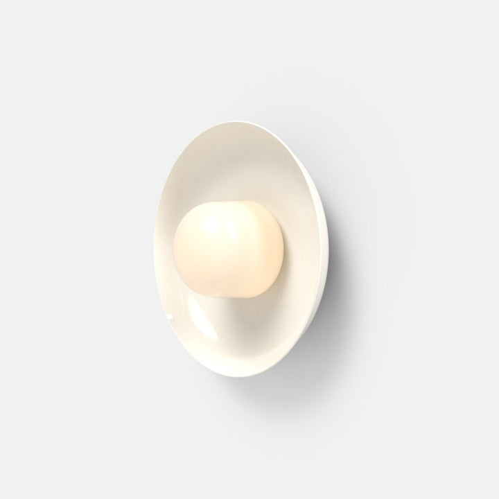 Hoist Sconce - Medium Shade - RBW Lighting - Cream White - Large Glass Diffuser - 2700K (warm white) - HORNE