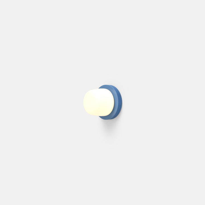 Hoist Sconce - No Shade - RBW Lighting - Blue Gloss - Small Glass Diffuser - 2700K (warm white) - HORNE