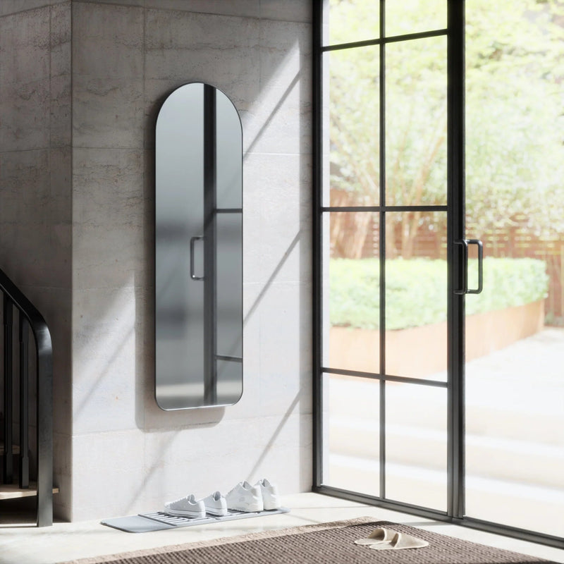 Hubba Arched Leaning & Wall Mirror - Umbra Mirrors - Brass - HORNE