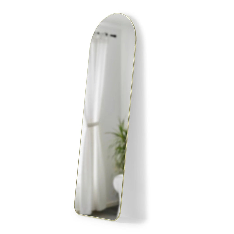 Hubba Arched Leaning & Wall Mirror - Umbra Mirrors - Brass - HORNE