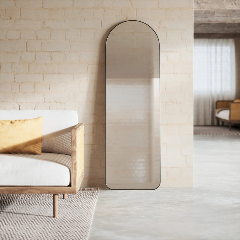 Hubba Arched Leaning & Wall Mirror - Umbra Mirrors - Brass - HORNE