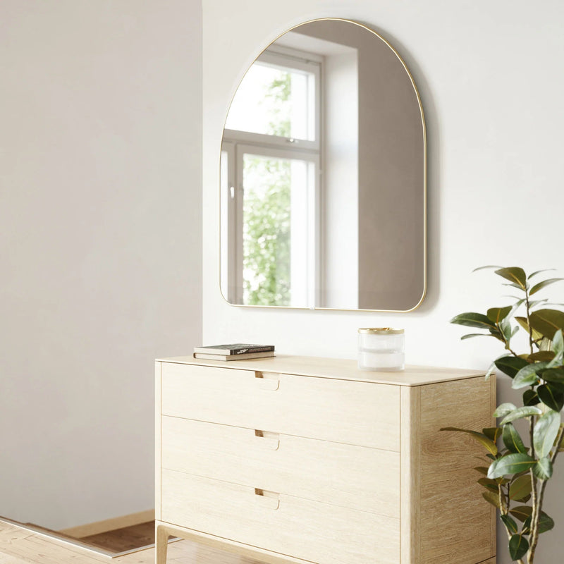 Hubba Arched Wall Mirror - Umbra Mirrors - Brass - HORNE