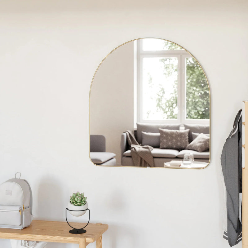 Hubba Arched Wall Mirror - Umbra Mirrors - Brass - HORNE
