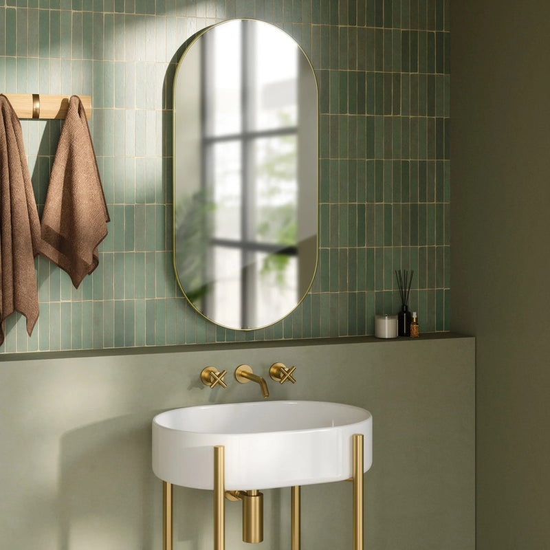 Hubba Pill Mirror - Umbra Mirrors - Brass - HORNE