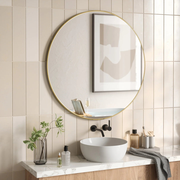 Hubba Wall Mirror - Umbra Mirrors - Brass - HORNE
