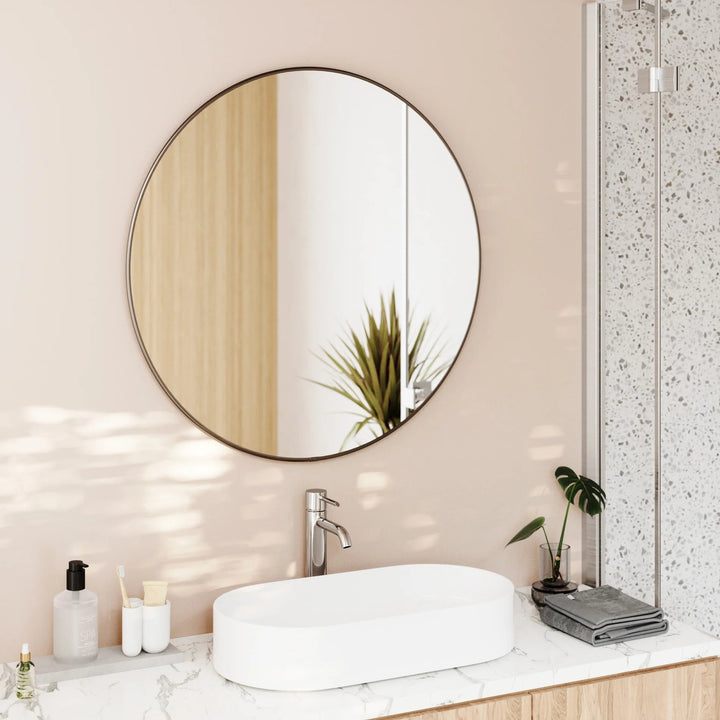 Hubba Wall Mirror - Umbra Mirrors - Brass - HORNE