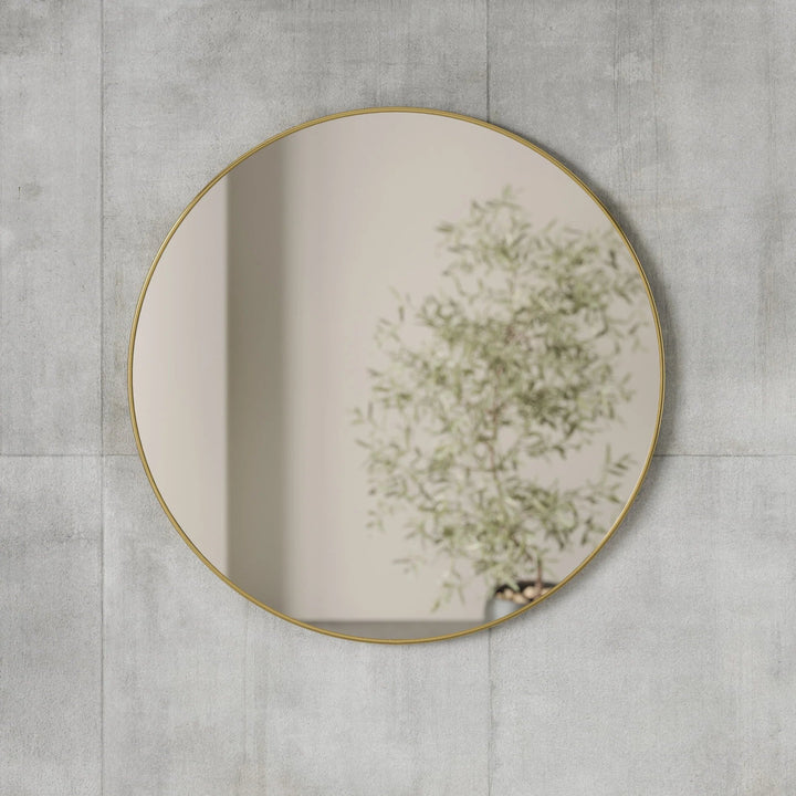Hubba Wall Mirror - Umbra Mirrors - Brass - HORNE