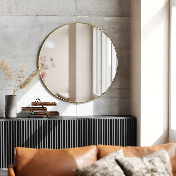 Hubba Wall Mirror - Umbra Mirrors - Brass - HORNE