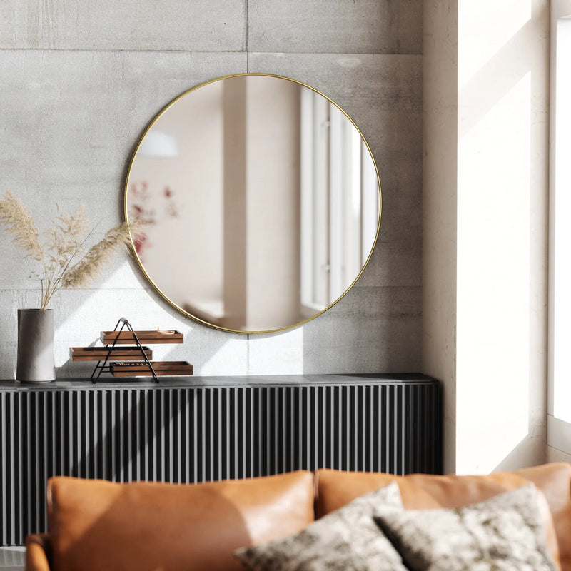 Hubba Wall Mirror - Umbra Mirrors - Brass - HORNE