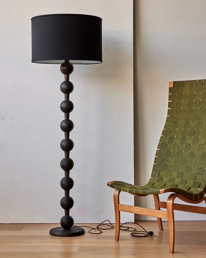Hugo Barbell Floor Lamp - Lostine - Floor Lamps - White Wash - Ivory - HORNE