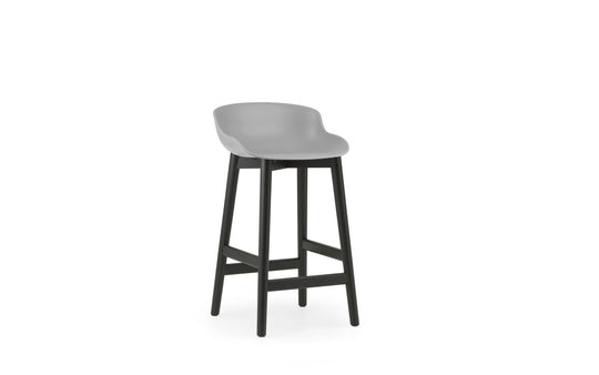 Hyg Barstool 65 cm Wood - Normann Copenhagen Barstools - Hyg Barstool 65 cm Black Oak - Grey - HORNE