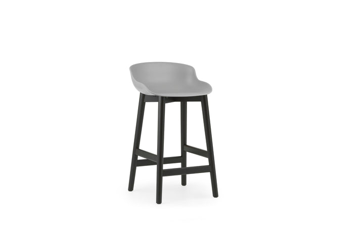 Hyg Barstool 65 cm Wood - Normann Copenhagen Barstools - Hyg Barstool 65 cm Black Oak - Grey - HORNE