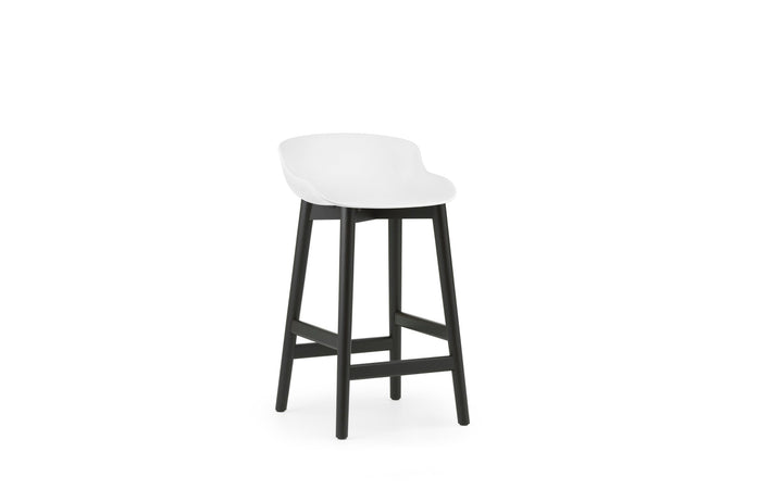 Hyg Barstool 65 cm Wood - Normann Copenhagen Barstools - Hyg Barstool 65 cm Black Oak - White - HORNE