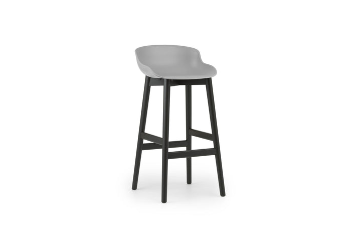 Hyg Barstool 75 cm Wood - Normann Copenhagen Barstools - Hyg Barstool 75 cm Black Oak - Grey - HORNE