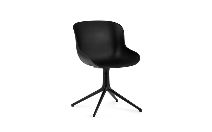 Hyg Chair Swivel 4L - Normann Copenhagen Swivel Chairs - Hyg Chair Swivel 4L Black Alu - Black - HORNE