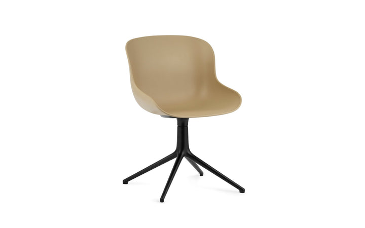 Hyg Chair Swivel 4L - Normann Copenhagen Swivel Chairs - Hyg Chair Swivel 4L Black Alu - Sand - HORNE