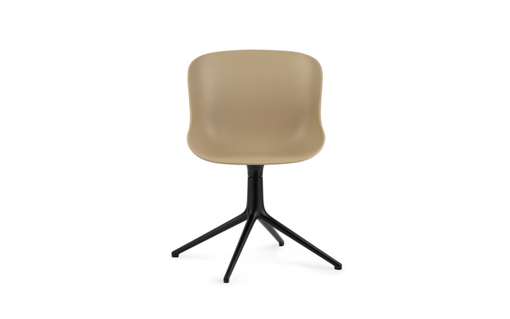 Hyg Chair Swivel 4L - Normann Copenhagen Swivel Chairs - Hyg Chair Swivel 4L Black Alu - Sand - HORNE