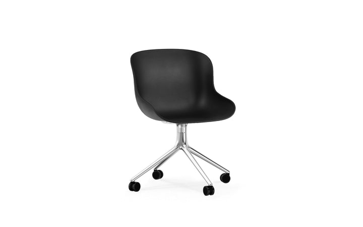Hyg Chair Swivel 4W - Normann Copenhagen Swivel Chairs - Hyg Chair Swivel 4W Alu - Black - HORNE