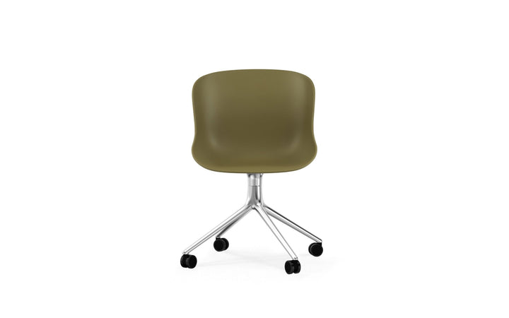 Hyg Chair Swivel 4W - Normann Copenhagen Swivel Chairs - Hyg Chair Swivel 4W Alu - Olive - HORNE