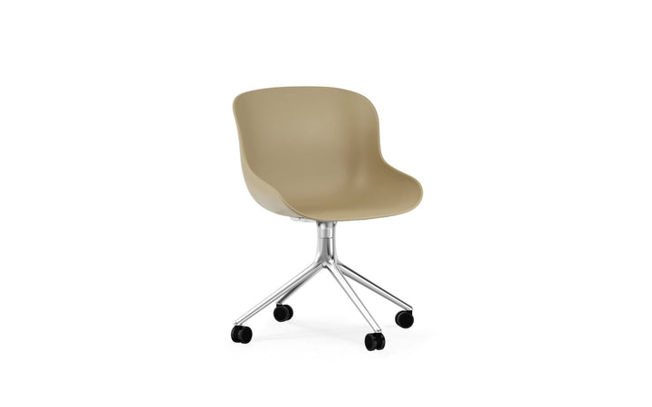 Hyg Chair Swivel 4W - Normann Copenhagen Swivel Chairs - Hyg Chair Swivel 4W Alu - Sand - HORNE