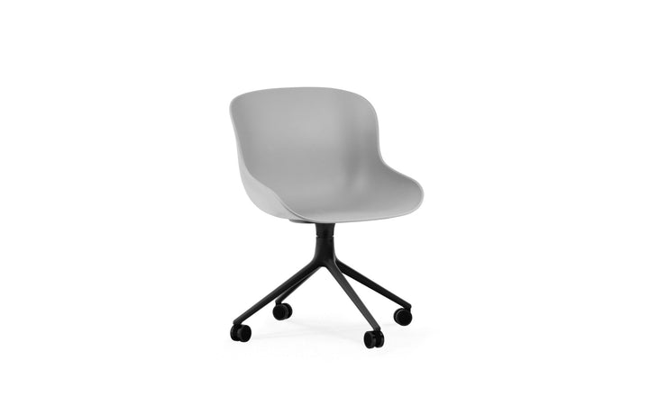 Hyg Chair Swivel 4W - Normann Copenhagen Swivel Chairs - Hyg Chair Swivel 4W Black Alu - Grey - HORNE