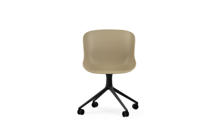 Hyg Chair Swivel 4W - Normann Copenhagen Swivel Chairs - Hyg Chair Swivel 4W Black Alu - Olive - HORNE