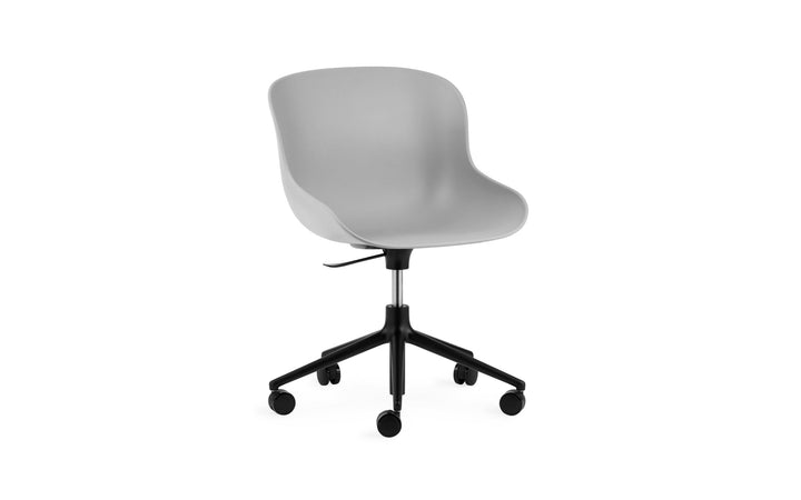 Hyg Chair Swivel 5W Gas Lift - Normann Copenhagen Swivel Chairs - Hyg Chair Swivel 5W Gas Lift Black Alu - Grey - HORNE