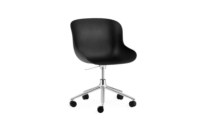 Hyg Chair Swivel 5W Gas Lift - Normann Copenhagen Swivel Chairs - Hyg Chair Swivel 5W Gas Lift Alu - Black - HORNE