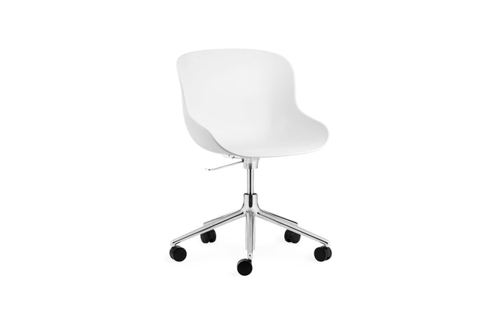 Hyg Chair Swivel 5W Gas Lift - Normann Copenhagen Swivel Chairs - Hyg Chair Swivel 5W Gas Lift Alu - White - HORNE