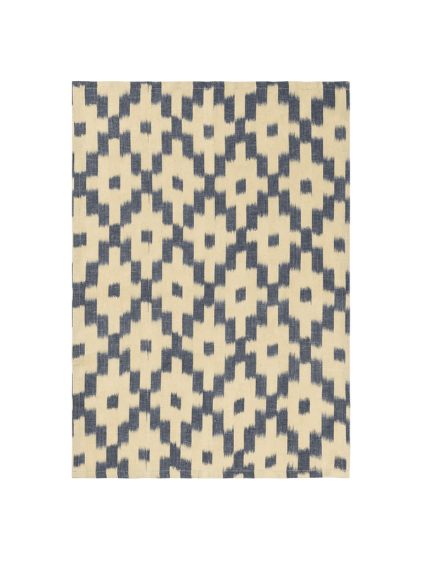 Ikat Tea Towel - Ferm Living Kitchen & Dining - Ink Blue/Off - White - HORNE