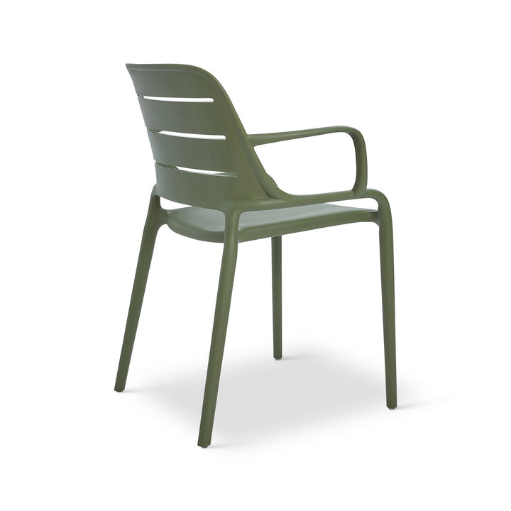 Jasper Outdoor Stacking Armchair - Set of 4 - Urbia Chairs - Army Green - HORNE