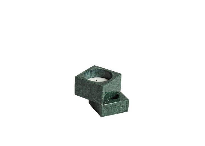 Jeu De Dés 1 Candle Holder - Woud Candle Holders - Green - HORNE