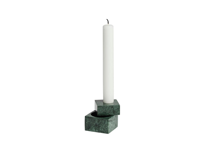 Jeu De Dés 1 Candle Holder - Woud Candle Holders - Green - HORNE