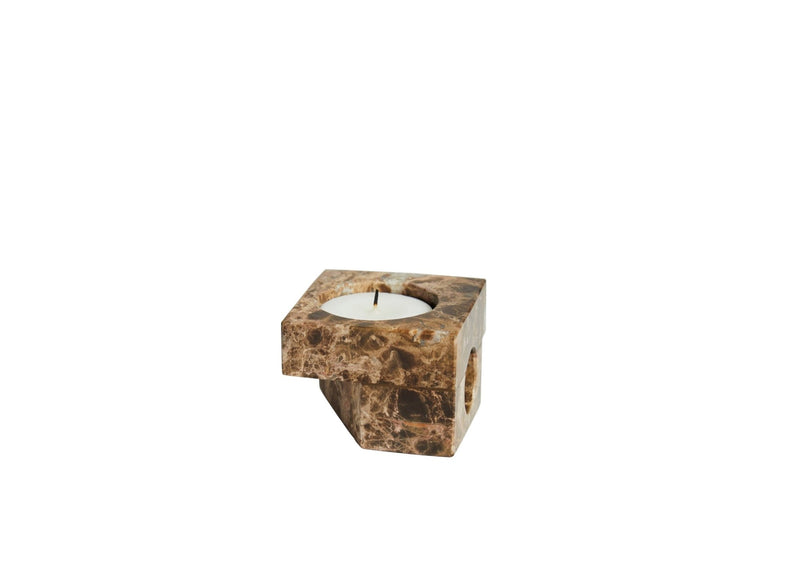 Jeu De Dés 2 Candle Holder - Woud Candle Holders - Black - HORNE