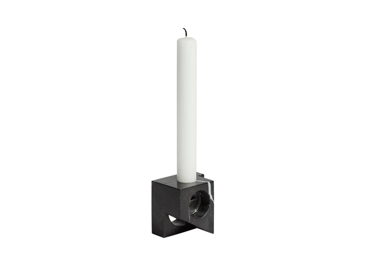 Jeu De Dés 2 Candle Holder - Woud Candle Holders - Black - HORNE