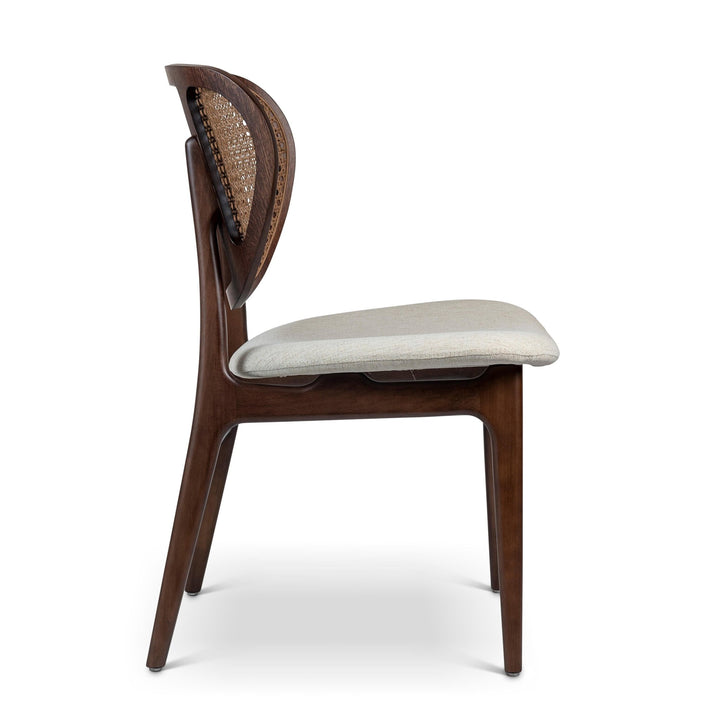 Joelma Cane Side Chair - Urbia Chairs - Medley Ivory Nogal - HORNE